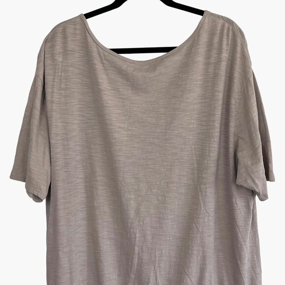 Lane Bryant Top Tee Blouse Sequined Design Taupe Color Size 18/20 Banded Bottom - Picture 8 of 12